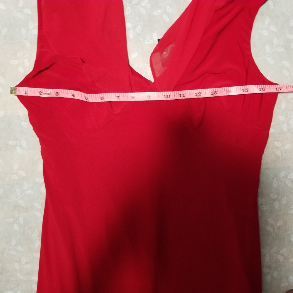 Lauren Ralph Lauren Georgette Gown Parlor - Red - Picture 7 of 8